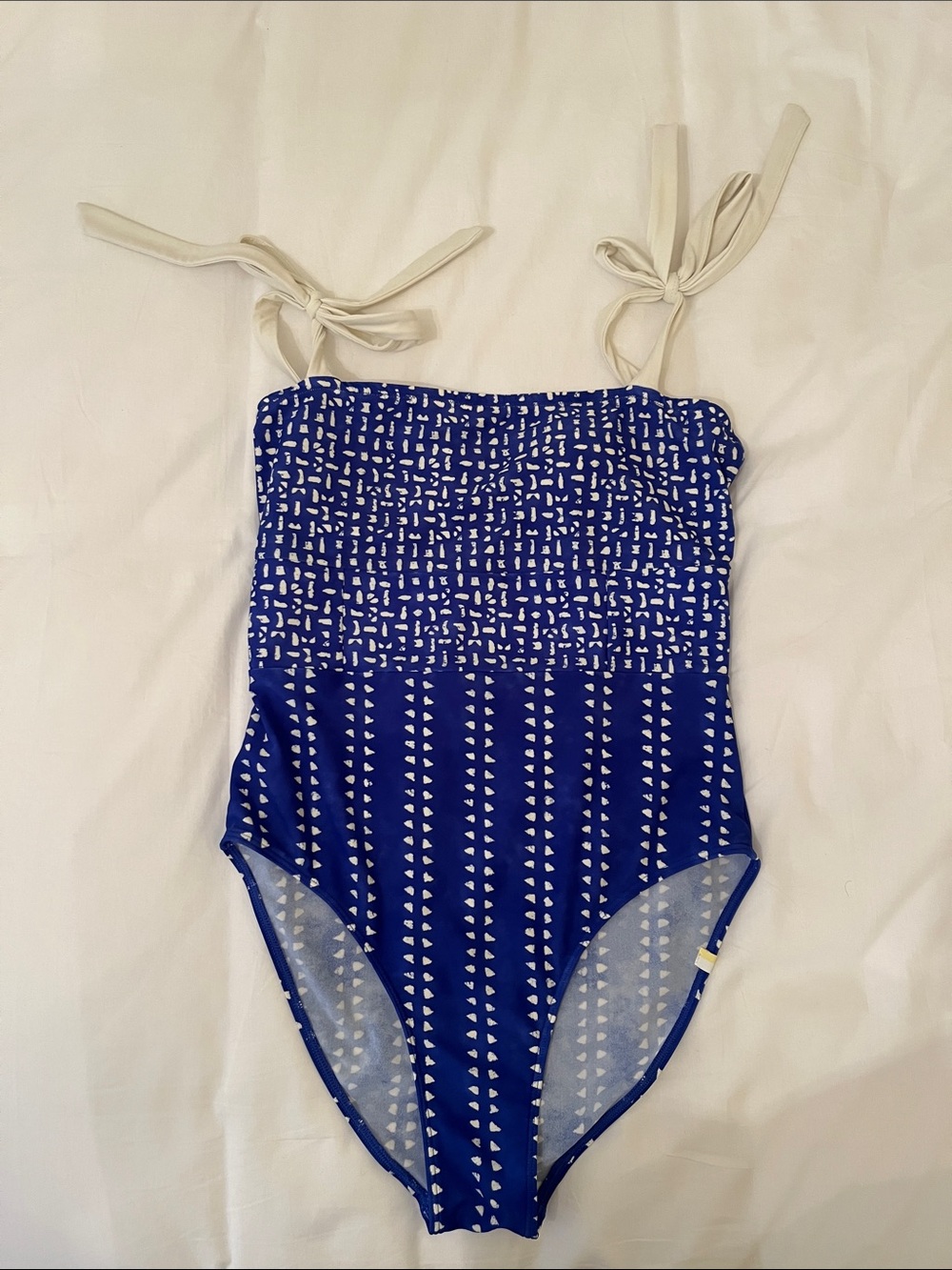 Summersalt Blue and White One Piece with Shoulder Ties Size 4